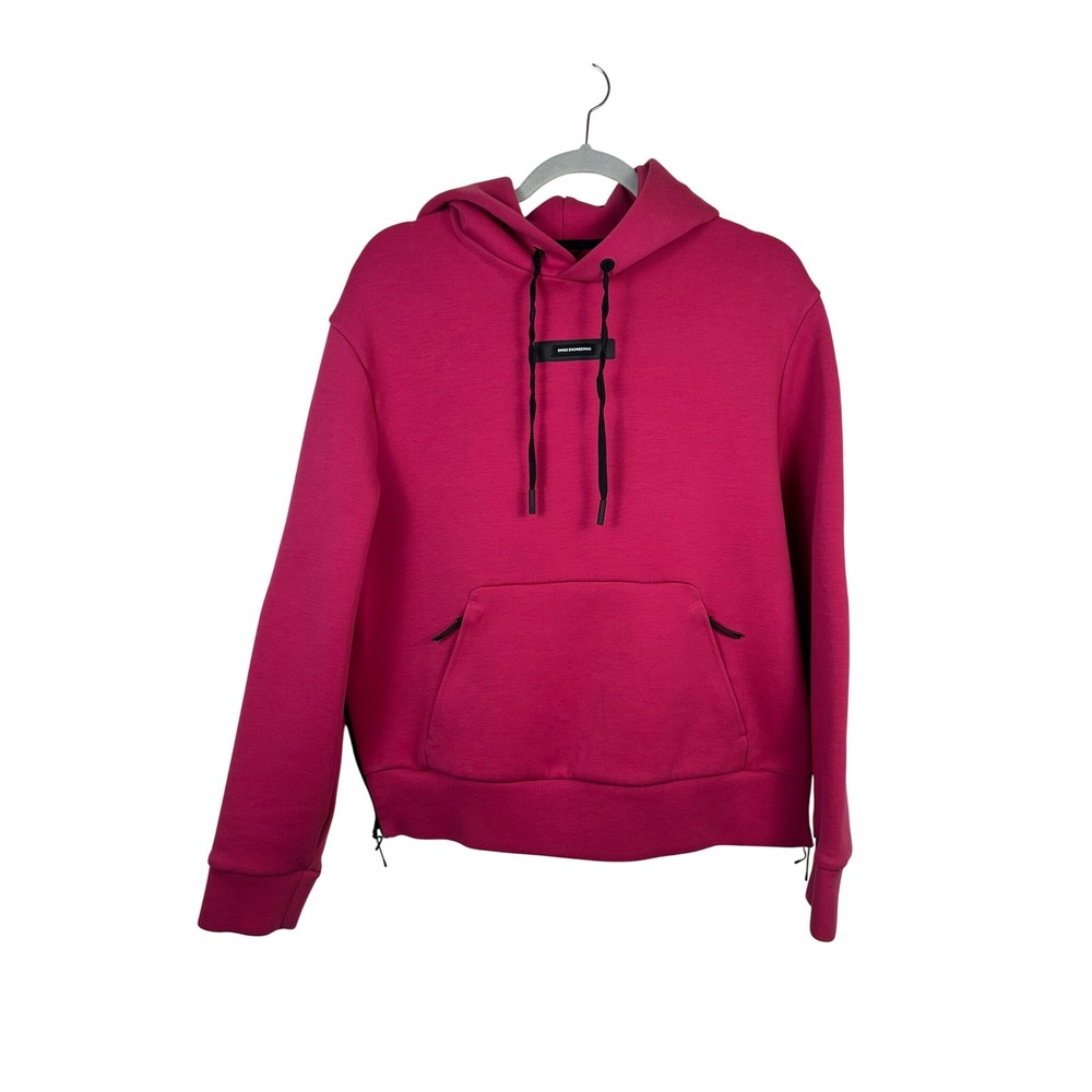 On Running Focus Tech Hoodie Womens Small Pink Excellent Side Zips 1WF3036